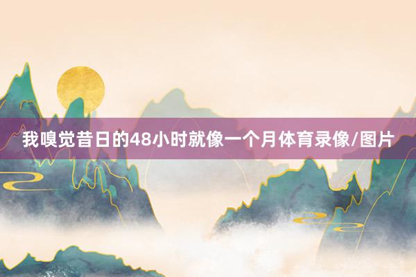 我嗅觉昔日的48小时就像一个月体育录像/图片
