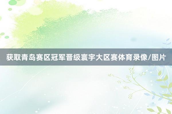 获取青岛赛区冠军晋级寰宇大区赛体育录像/图片
