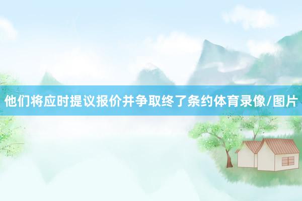 他们将应时提议报价并争取终了条约体育录像/图片
