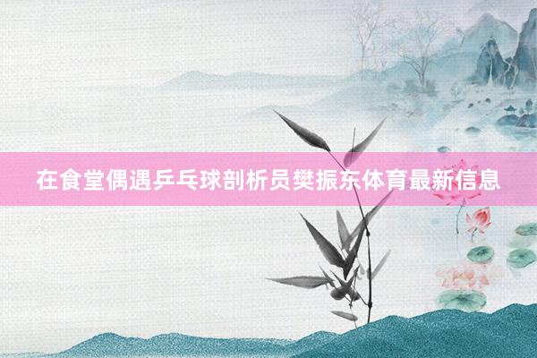在食堂偶遇乒乓球剖析员樊振东体育最新信息