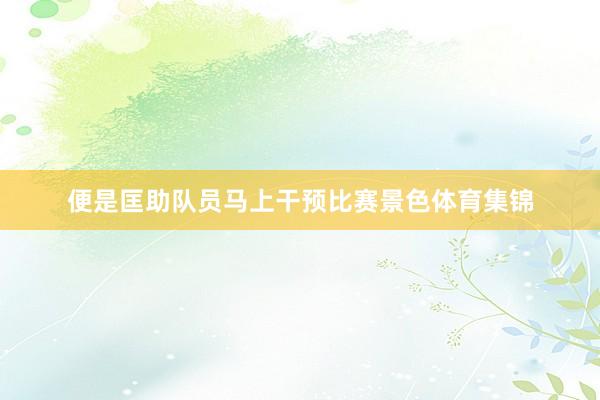 便是匡助队员马上干预比赛景色体育集锦