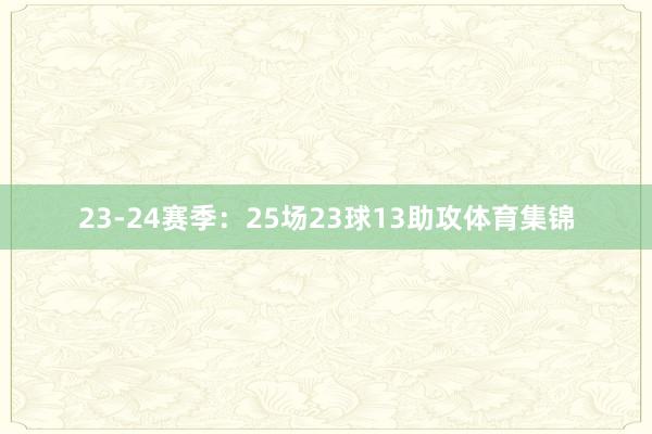 23-24赛季:25场23球13助攻体育集锦