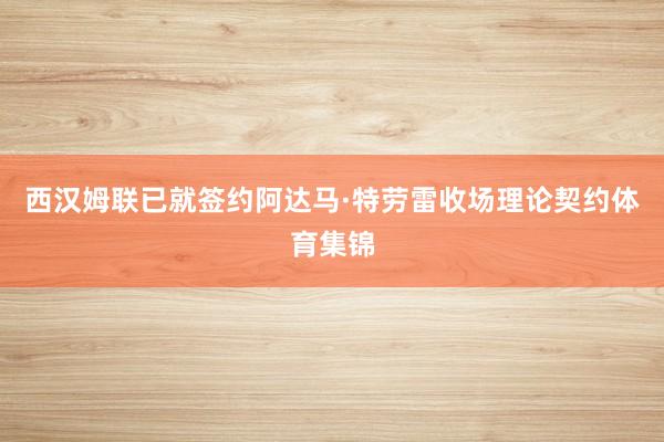 西汉姆联已就签约阿达马·特劳雷收场理论契约体育集锦