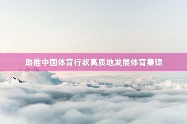 助推中国体育行状高质地发展体育集锦