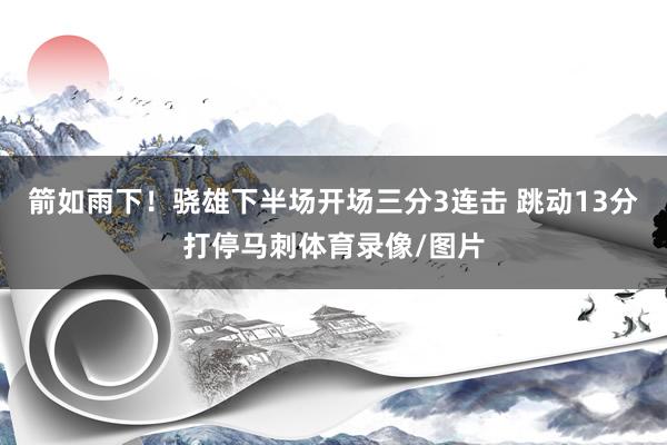 箭如雨下！骁雄下半场开场三分3连击 跳动13分打停马刺体育录