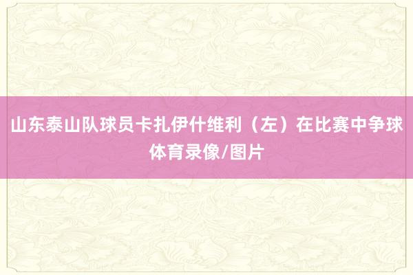 山东泰山队球员卡扎伊什维利（左）在比赛中争球体育录像/图片