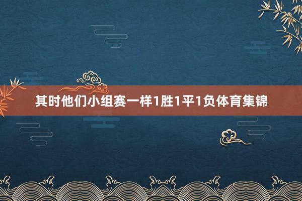 其时他们小组赛一样1胜1平1负体育集锦